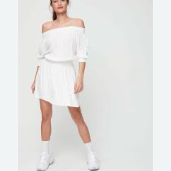 Aritzia Sunday Best Boho Off Shoulder Romantic Cottage Core Fairy Mini Dress - Picture 2 of 8